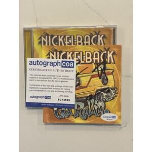 NICKELBACK Get Rollin CD Signed Card FULL BAND Insert Autograph ACOA #5